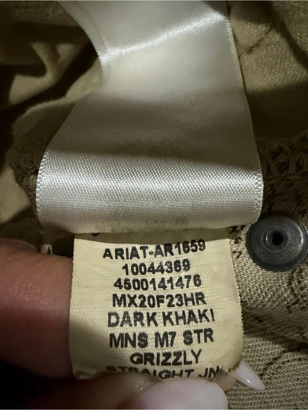 Ariat Men's Straight-Leg Slim Fit Jeans in Dark Khaki. Size : 28x30